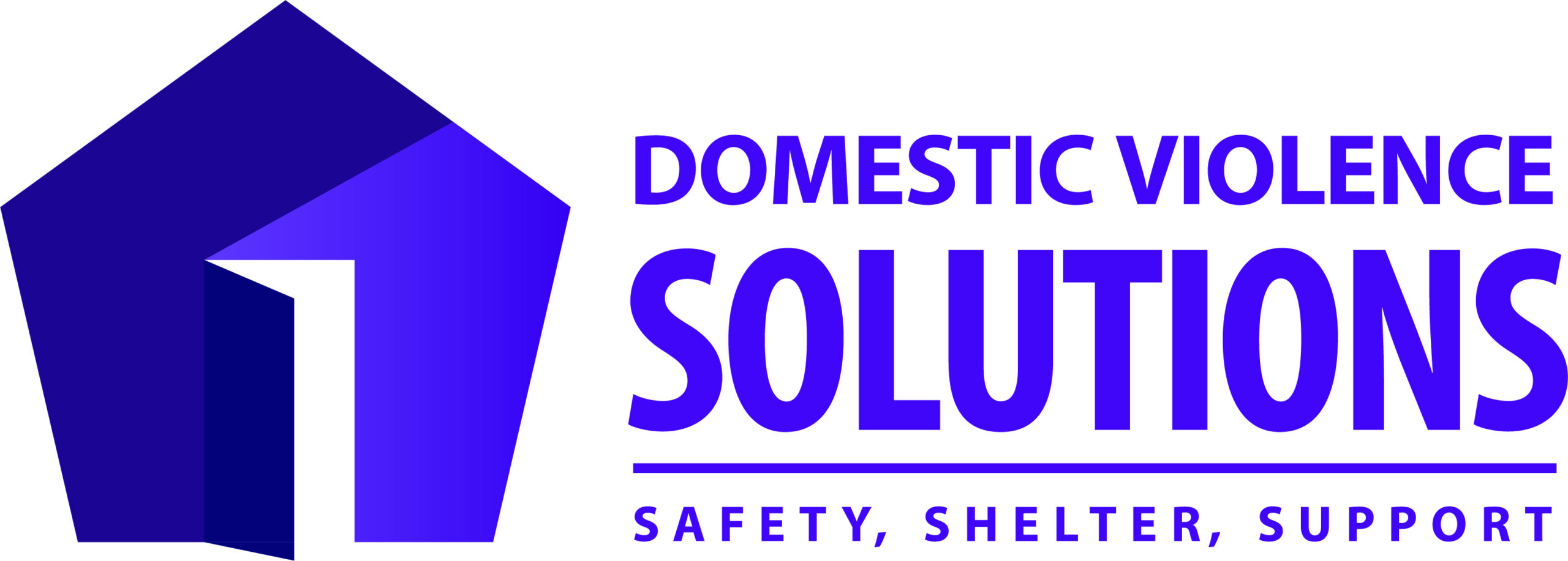 Domestic Violence Solutions logo with tagline: SAFETY, SHELTER, SUPPORT